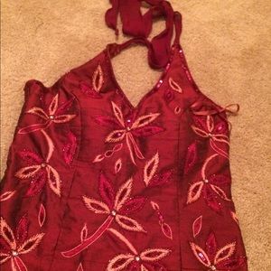 Maroon corset top